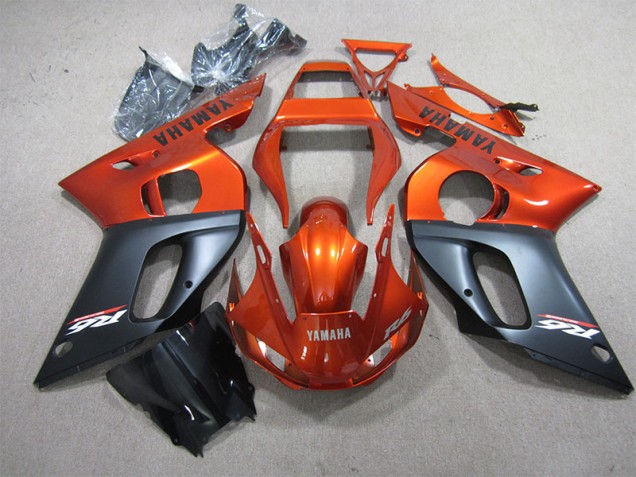 Orange Black 1998-2002 Yamaha YZF R6 Motorcycle Fairings Orange Black 1998-2002 Yamaha YZF R6 Motorcycle Fairings
