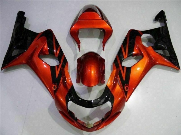 Orange Black 2000-2002 Suzuki GSXR 1000 Motorcycle Fairings Orange Black 2000-2002 Suzuki GSXR 1000 Motorcycle Fairings