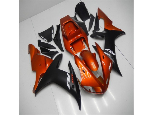 Orange Black 2002-2003 Yamaha YZF R1 Motorcycle Fairings Orange Black 2002-2003 Yamaha YZF R1 Motorcycle Fairings