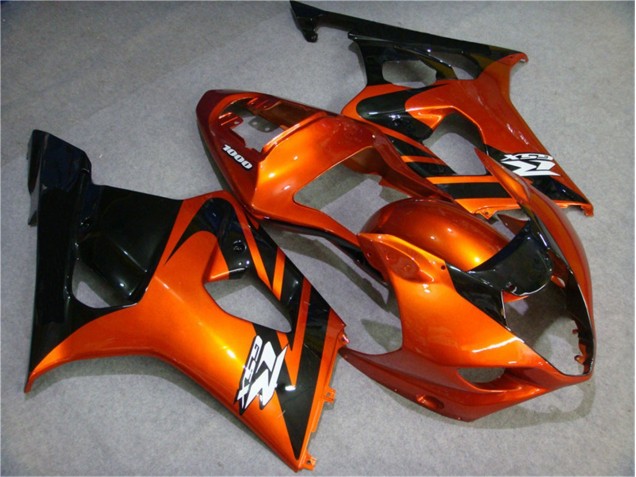 Orange Black 2003-2004 Suzuki GSXR 1000 Motorcycle Fairings Orange Black 2003-2004 Suzuki GSXR 1000 Motorcycle Fairings