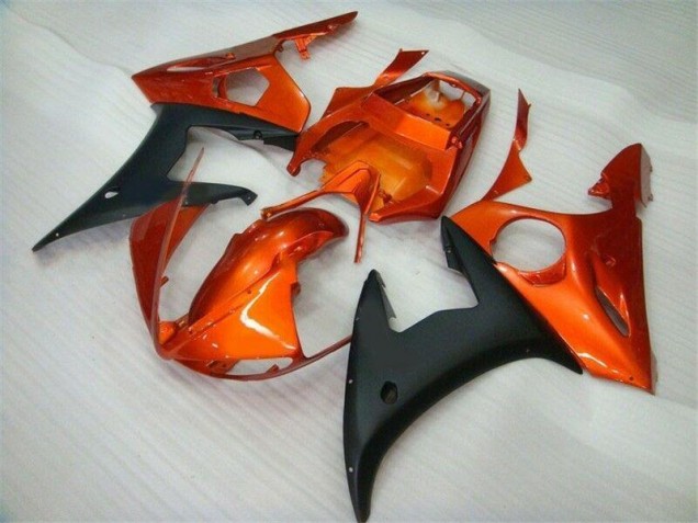 Orange Black 2003-2005 Yamaha YZF R6 Motorcycle Fairings Orange Black 2003-2005 Yamaha YZF R6 Motorcycle Fairings