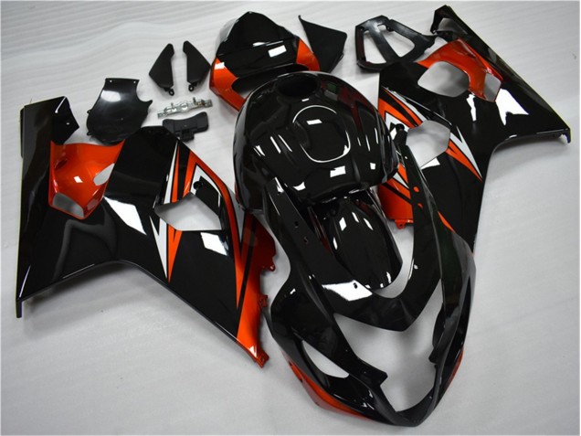 Orange Black 2004-2005 Suzuki GSXR 600/750 Motorcycle Fairing Orange Black 2004-2005 Suzuki GSXR 600/750 Motorcycle Fairing