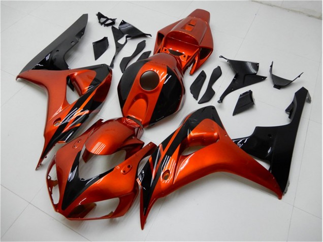 Orange Black 2006-2007 Honda CBR1000RR Motorcycle Fairings Orange Black 2006-2007 Honda CBR1000RR Motorcycle Fairings