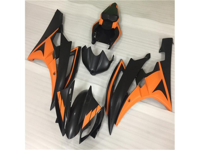 Orange Black 2006-2007 Yamaha YZF R6 Motorcycle Fairing Orange Black 2006-2007 Yamaha YZF R6 Motorcycle Fairing