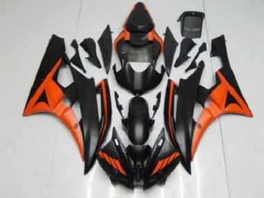Orange Black 2006-2007 Yamaha YZF R6 Motorcycle Fairing