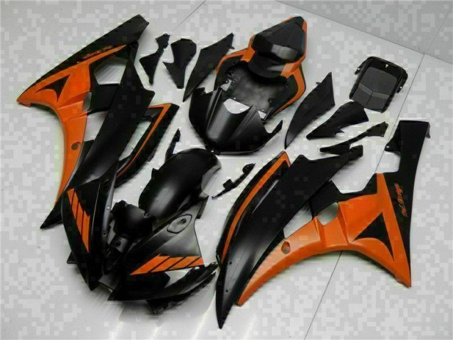 Orange Black 2006-2007 Yamaha YZF R6 Motorcycle Fairings Orange Black 2006-2007 Yamaha YZF R6 Motorcycle Fairings