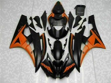 Orange Black 2006-2007 Yamaha YZF R6 Motorcycle Fairings