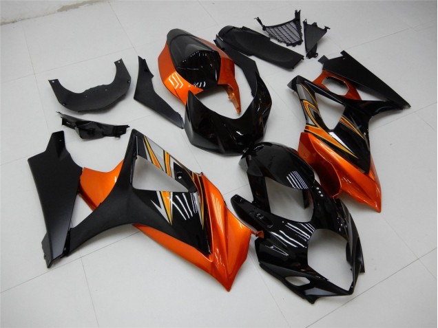 Orange Black 2007-2008 Suzuki GSXR 1000 Motorcycle Fairings Orange Black 2007-2008 Suzuki GSXR 1000 Motorcycle Fairings