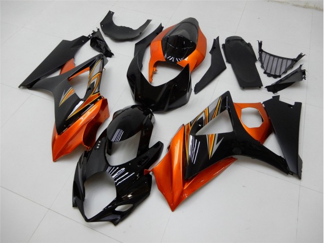 Orange Black 2007-2008 Suzuki GSXR 1000 Motorcycle Fairings Orange Black 2007-2008 Suzuki GSXR 1000 Motorcycle Fairings