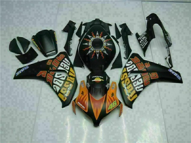 Orange Black 2008-2011 Honda CBR1000RR Motorcycle Fairings