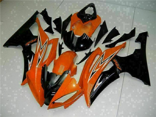 Orange Black 2008-2016 Yamaha YZF R6 Motorcycle Fairings Orange Black 2008-2016 Yamaha YZF R6 Motorcycle Fairings