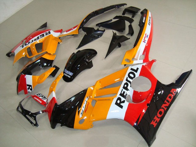Orange Black Repsol 1995-1998 Honda CBR600 F3 Motorcycle Fairings Orange Black Repsol 1995-1998 Honda CBR600 F3 Motorcycle Fairings