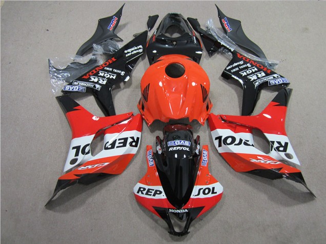 Orange Black Repsol 2007-2008 Honda CBR600RR Motorcycle Fairings Orange Black Repsol 2007-2008 Honda CBR600RR Motorcycle Fairings
