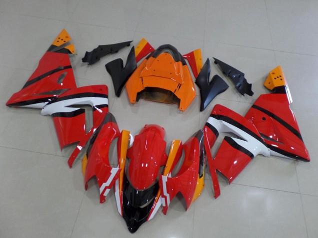 Orange Black and White 2003-2005 Kawasaki ZX10R Motorcycle Fairings Orange Black and White 2003-2005 Kawasaki ZX10R Motorcycle Fairings