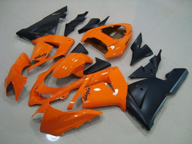 Orange Matte Black 2003-2005 Kawasaki ZX10R Motorcycle Fairings Orange Matte Black 2003-2005 Kawasaki ZX10R Motorcycle Fairings