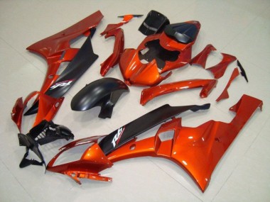 Orange Matte Black 2006-2007 Yamaha YZF R6 Motorcycle Fairing