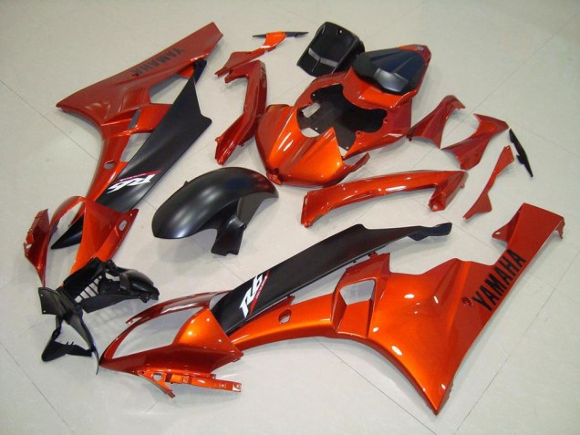 Orange Matte Black 2006-2007 Yamaha YZF R6 Motorcycle Fairings Orange Matte Black 2006-2007 Yamaha YZF R6 Motorcycle Fairings