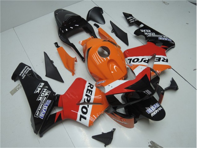 Orange Red Black Repsol 2003-2004 Honda CBR600RR Motorcycle Fairings Orange Red Black Repsol 2003-2004 Honda CBR600RR Motorcycle Fairings