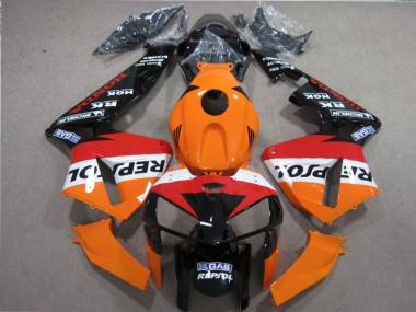 Orange Red Black Repsol 2005-2006 Honda CBR600RR Motorcycle Fairings