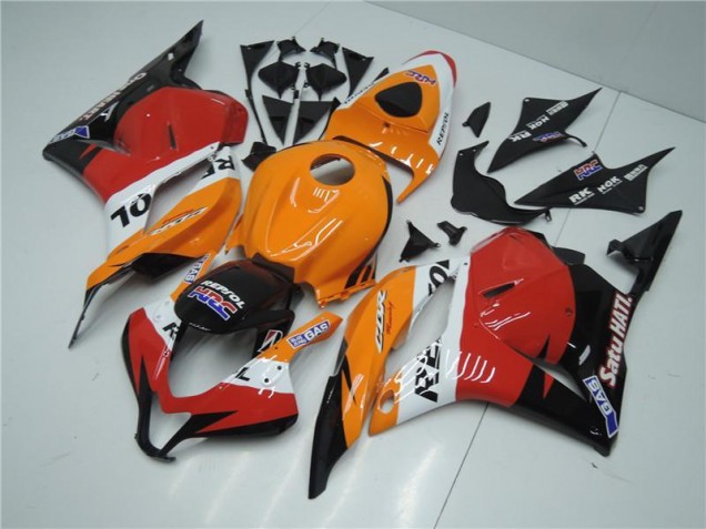 Orange Red Black Repsol 2009-2012 Honda CBR600RR Motorcycle Fairings Orange Red Black Repsol 2009-2012 Honda CBR600RR Motorcycle Fairings