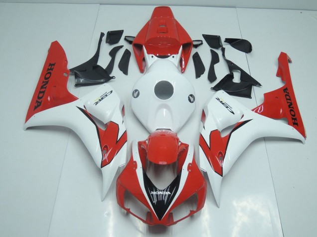Orange Red and White 2006-2007 Honda CBR1000RR Motorcycle Fairings Orange Red and White 2006-2007 Honda CBR1000RR Motorcycle Fairings