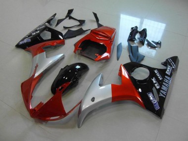 Orange Silver Black 2003-2005 Yamaha YZF R6 Motorcycle Fairings