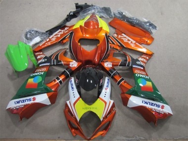Orange Yellow Monster 2007-2008 Suzuki GSXR 1000 Motorcycle Fairings