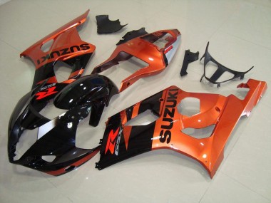 Orange and Black 2003-2004 Suzuki GSXR 1000 Motorcycle Fairings