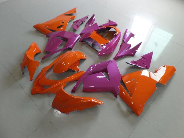 Orange and Pink 2003-2005 Kawasaki ZX10R Motorcycle Fairings Orange and Pink 2003-2005 Kawasaki ZX10R Motorcycle Fairings