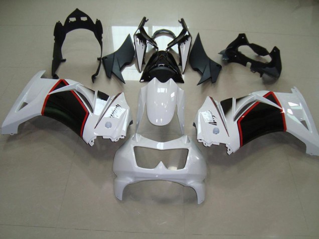 Pearl White Black 2008-2012 Kawasaki ZX250R Motorcycle Fairings Pearl White Black 2008-2012 Kawasaki ZX250R Motorcycle Fairings