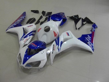 Pearl White Blue 2006-2007 Honda CBR1000RR Motorcycle Fairings
