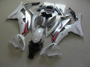 Pearl White Silver 2008-2016 Yamaha YZF R6 Motorcycle Fairings