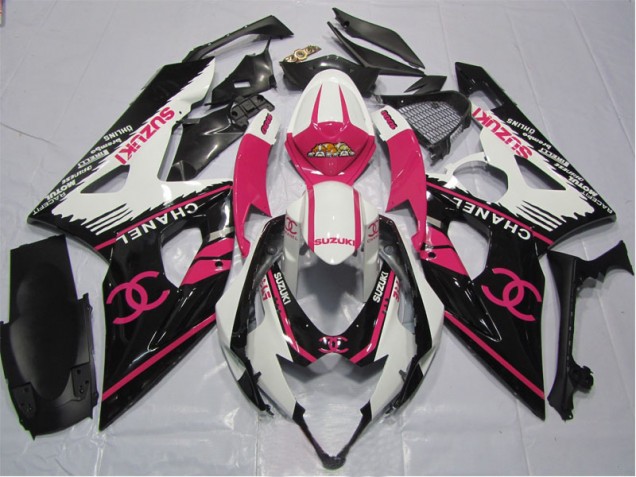 Pink Chanel 2005-2006 Suzuki GSXR 1000 Motorcycle Fairings Pink Chanel 2005-2006 Suzuki GSXR 1000 Motorcycle Fairings