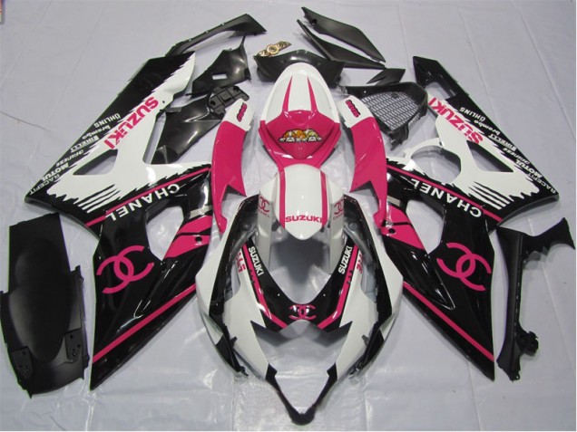 Pink Chanel 2006-2007 Suzuki GSXR 600 Motorcycle Fairings Pink Chanel 2006-2007 Suzuki GSXR 600 Motorcycle Fairings