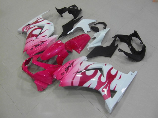 Pink White 2008-2012 Kawasaki ZX250R Motorcycle Fairings Pink White 2008-2012 Kawasaki ZX250R Motorcycle Fairings