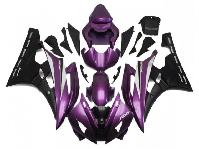 Purple Black 2006-2007 Yamaha YZF R6 Motorcycle Fairings Purple Black 2006-2007 Yamaha YZF R6 Motorcycle Fairings