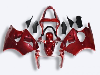 Red 2000-2002 Kawasaki ZX6R Full Motorcycle Fairing Kits
