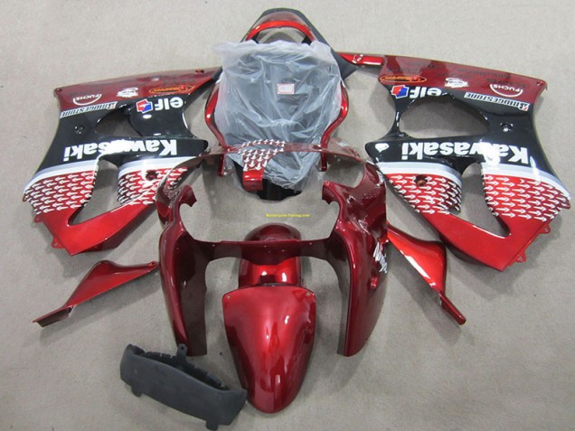 Red 2000-2002 Kawasaki ZX6R Motorcycle Bodywork Red 2000-2002 Kawasaki ZX6R Motorcycle Bodywork