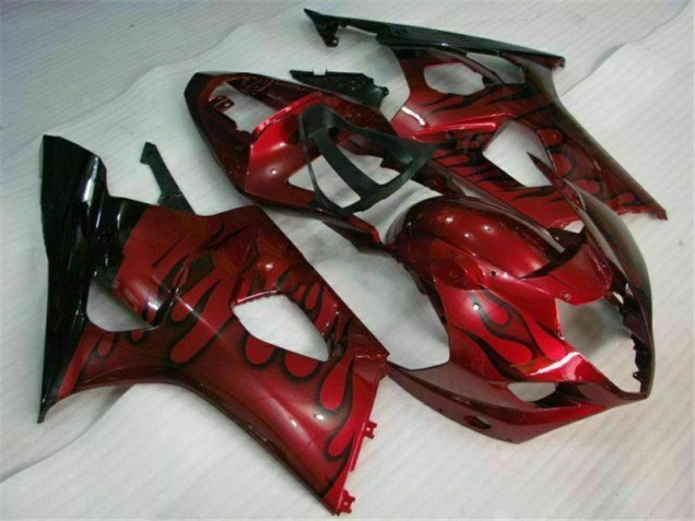 Red 2003-2004 Suzuki GSXR 1000 Motorcycle Fairings Red 2003-2004 Suzuki GSXR 1000 Motorcycle Fairings