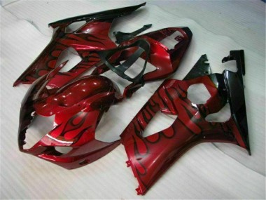 Red 2003-2004 Suzuki GSXR 1000 Motorcycle Fairings
