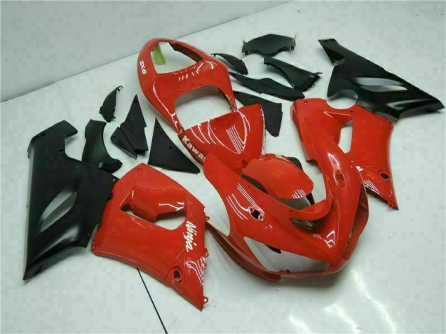 Red 2005-2006 Kawasaki ZX6R Motorcycle Fairing Red 2005-2006 Kawasaki ZX6R Motorcycle Fairing