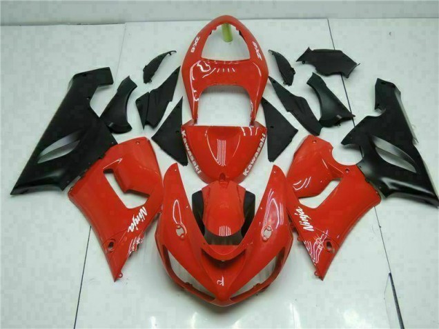 Red 2005-2006 Kawasaki ZX6R Motorcycle Fairing Red 2005-2006 Kawasaki ZX6R Motorcycle Fairing
