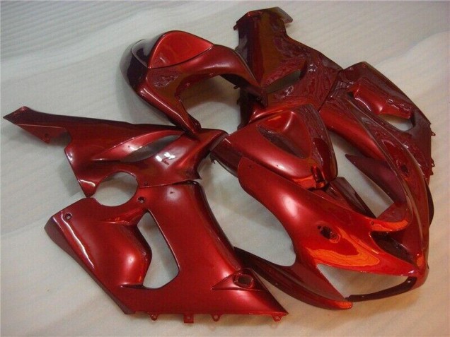 Red 2005-2006 Kawasaki ZX6R Motorcycle Fairings Red 2005-2006 Kawasaki ZX6R Motorcycle Fairings