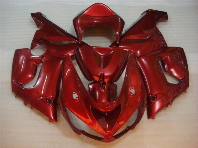 Red 2005-2006 Kawasaki ZX6R Motorcycle Fairings Red 2005-2006 Kawasaki ZX6R Motorcycle Fairings