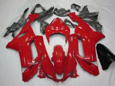 Red 2007-2008 Kawasaki ZX6R Motorcycle Fairings