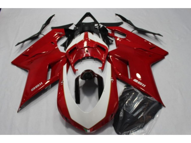 Red 2007-2014 Ducati 1198 Motorcycle Fairings Red 2007-2014 Ducati 1198 Motorcycle Fairings