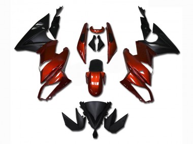 Red 2009-2011 Kawasaki EX650 Motorcycle Fairings