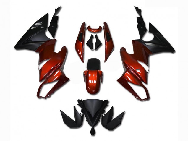 Red 2009-2011 Kawasaki EX650 Motorcycle Fairings Red 2009-2011 Kawasaki EX650 Motorcycle Fairings