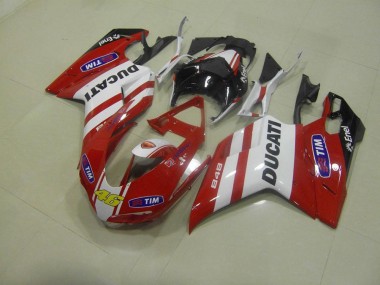 Red 46 2007-2014 Ducati 848 1098 1198 Motorcycle Fairings