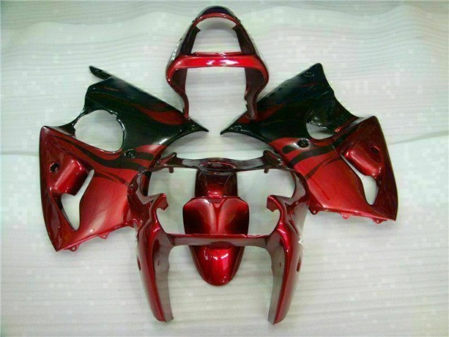 Red Black 2000-2002 Kawasaki ZX6R Motorcycle Fairings Red Black 2000-2002 Kawasaki ZX6R Motorcycle Fairings
